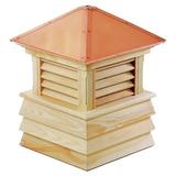 Gracie Oaks Eisenhower Wood Cupola Wood/Metal/Copper in White | 48 H x 36 W x 36 D in | Wayfair B77C816099BD4CDF881291706E6CB983