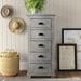 Birch Lane™ Wolferstorn 5 Drawer 24" W Solid Wood Chest Wood in Gray | 52 H x 24 W x 18 D in | Wayfair 3766C4A319D147E3BDB96AA916E07687