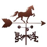 Charlton Home® Iuti Horse Saddlebred Saddle Bred Weathervane Metal/Steel in Brown/Gray | 30 H x 21 W x 15.5 D in | Wayfair