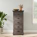 Birch Lane™ Wolferstorn 5 Drawer 24" W Solid Wood Chest Wood in Gray | 52 H x 24 W x 18 D in | Wayfair F7ACDFB5AF19435A9A7042D9745CABDF