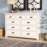 Birch Lane™ Wolferstorn 9 Drawer 64" W Dresser Wood in White | 42 H x 64 W x 18 D in | Wayfair DB878BC3FF404F539C84DFE92E87E659