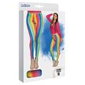 Boland 02333 - Leggings Regenbogen, für Damen, stretch, mehrfarbige Streifen, figurbetont, Clown, Flower-Power, Kostüm, Karneval, Mottoparty