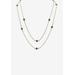 Women's Gold Tone Endless 48" Necklace with Princess Cut Birthstone by PalmBeach Jewelry in May