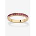 Women's Yellow Gold Plated Simulated Birthstone Eternity Ring by PalmBeach Jewelry in October (Size 10)