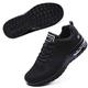 Trainers Womens Running Shoes Ladies Air Cushion Lightweight Mesh Breathable Fitness Tennis Gym Sneakers All Black UK 7