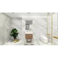 Etta Avenue™ Lewis 24" Wall-Mounted Single Bathroom Vanity Set Wood/Plastic in White/Brown | 22.25 H x 24 W x 19.75 D in | Wayfair