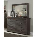 Birch Lane™ Wolferstorn 9 Drawer Dresser w/ Mirror Wood in Brown/Green | 79 H x 64 W x 19 D in | Wayfair 7697257FD36340B2AD9192916D4762D9