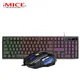 Ensemble clavier et souris de jeu filaire avec rétroéclairage russe 5500Dpi silencieux PC