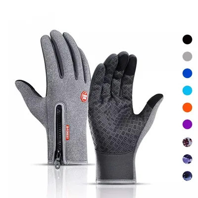 Gants de cyclisme d'hiver chauds pour hommes gants à écran tactile gants à doigts complets