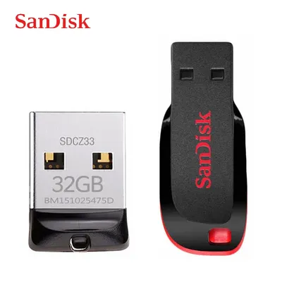 Sandisk-Mini clé usb 100% d'origine support à mémoire de 16gb 32gb 64gb lecteur flash disque u