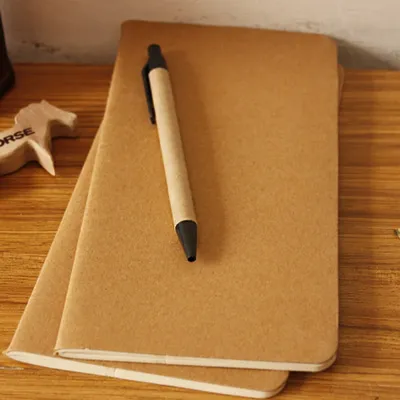 Cahier en papier vintage en peau de vache souple bloc-notes vierge couverture Kraft carnet de