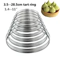 Anneau à Tarte aux Fruits de 3.5cm à 28.5cm Cercle Rond en Acier Inoxydable à Bord Droit pour