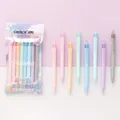 Ensemble de Stylos Macaron pour Documents Couleurs Douces 0.5mm Stylo à Bille Roller Marqueur