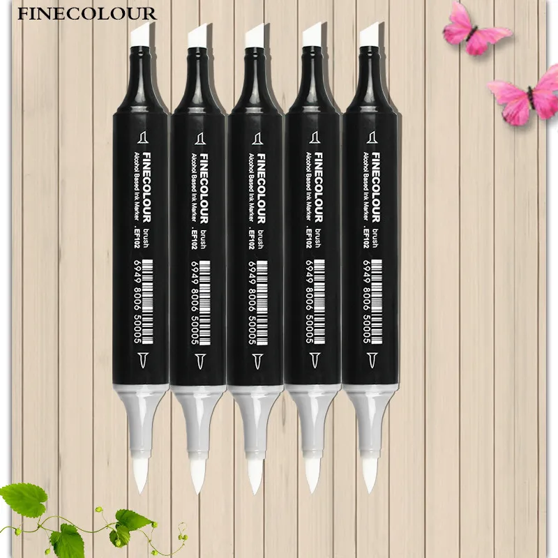 FINECOLOUR – marqueur artistique à double pointe, mélangeur incolore, encre professionnelle à base d