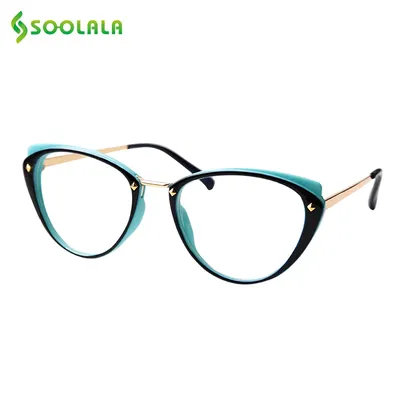 SOOLALA – lunettes de lecture œil de chat alliage Anti-lumière bleue pour femmes presbytes 0.5