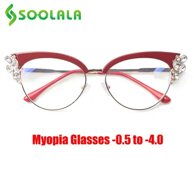 SOOLALA – lunettes Anti-lumière bleue pour femmes monture optique pour myopie œil de chat