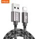 PZOZ câble USB pour iPhone 14 13 12 11 Pro Max Xs X 8 Plus iPad mini câble USB de chargement rapide