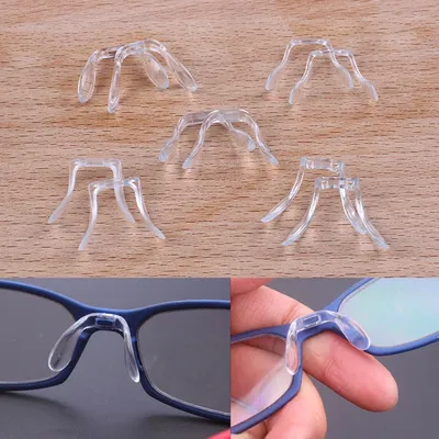 10 pièces Silicone U forme anti-dérapant nez plaquettes lunettes de soleil bâton sur Pad lunettes