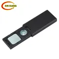 Mini loupe de lecture portable 5X 45X Loupe de poche pour la lecture 2 Led Loupe Bijoux Loupe