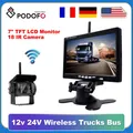 PodoNuremberg-Moniteur de caméra de recul LCD sans fil pour véhicule chargeur de voiture camions