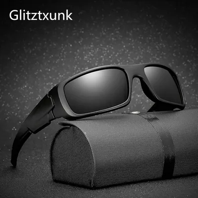 Glitztxunk-Lunettes de soleil polarisées pour hommes et femmes lunettes de soleil à monture carrée