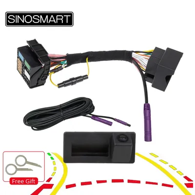 SINOSMART CanBus caméra de stationnement à trajectoire dynamique d'inversion pour Skoda Octavia