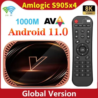 VONTAR-Boîtier TV Android 11.0 Amlogic S905tage 4 Go/32 Go/64 Go/128 Go lecteur multimédia avec