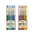 Lot de 5 stylos Gel colorés rétractables à séchage rapide stylo Vintage de 0.5mm pour