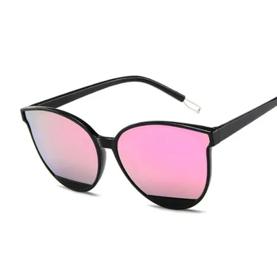Lunettes de soleil miroir œil de chat pour femmes lunettes de soleil noires rétro sexy créateur