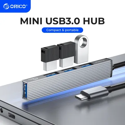 ORICO – HUB USB 3.0 à 4 ports d'alimentation multiples séparateur avec micro entrées adaptateur