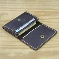 Porte-cartes en cuir véritable fait à la main pour hommes et femmes petit porte-cartes de crédit et