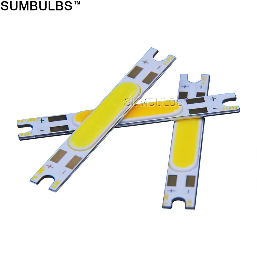 50x7MM 3W 5W COB LED bande puce lumière DC 9-11V Source de lumière pour lampes murales lampes de bureau 50MM 500LM chaud naturel blanc froid