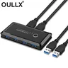OULLX-Commutateur KVM USB 3.0 2 ports partage de 4 revie USB 2.0 pour clavier souris EAU