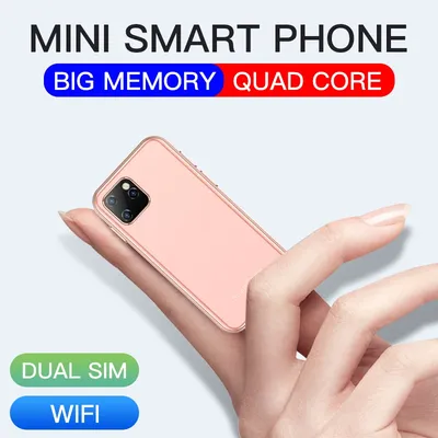 Mini Smartphone Android 6.0 Cellule Matin avec Verre 3D Slim Mignon Google Play Marché Corps