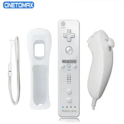 Télécommande pour Wii Motion Plus avec étui en silicone remplacement pour Nintendo Dahchuk Wii U