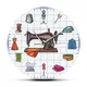 Horloge murale Quilting Time Seamstress Crafting Room montre d'art accessoires de couture machine