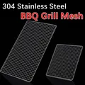 Filet de Barbecue Carré en Acier Inoxydable 304 Antiadhésif Maille Coréenne Tapis de Grillade