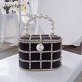 Sacs à main porte-monnaie de soirée pour femmes panier à diamants luxe creux Cage métallique