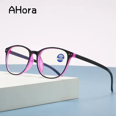 Aore – lunettes de lecture rondes Anti-lumière bleue pour homme et femme presbytes dioptrie + 1.0