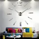 Vente horloge murale montre horloges 3d bricolage acrylique miroir autocollants salon Quartz