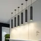 Lampe à suspension LED à intensité variable lampe à tube long projecteurs sur rail pour cuisine
