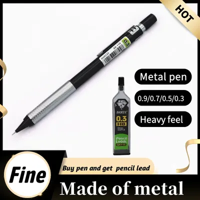 Crayon mécanique en métal très fin recharge HB ou 2B chaque stylo est livré avec 30 mines 0.3mm