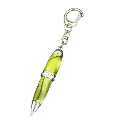 Mini stylo à bille porte-clés pour étudiants stylo à bille en acrylique motif coloré stylo de