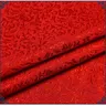 Tissu Brocart Jacquard D.lique 75x100cm Motif Floral de Blé Rouge Fil Jacquard 3D Tissu Teint