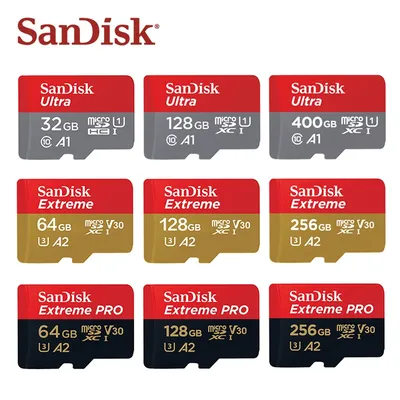 SanDisk-Carte Micro SD/SDHC/SDXC/V30/U3/A2/4K/UHD TF SDHC/SDHC/SDXC 64/128/256/400 Go version