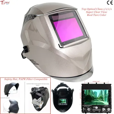 Casque de soudeur professionnel avec vue de masque taille 100x73mm Top optique 1111 4 capteurs
