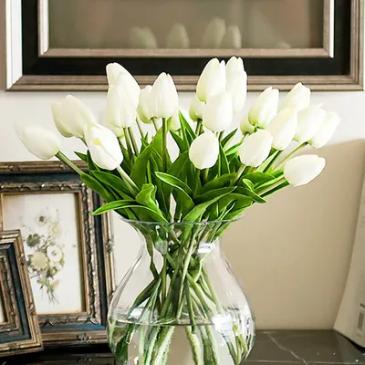 Bouquet de tulipes artificielles vives multicolores 5 pièces/lot fausses fleurs décoratives pour