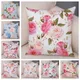 Housse de coussin de Style nordique taie d'oreiller en peluche Super douce avec fleurs plantes et