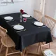 LOVRTRAVEL-Nappes Rectangulaires Solides Noires Nappes Carrées Couverture de Table à Manger et de