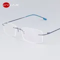 UVLAIK-Montures de lunettes sans monture en titane pur pour hommes monture optique pour myopie